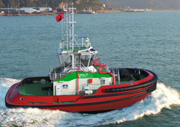 Med Marine tug at sea